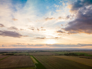 Fototapeta premium sunset over the field