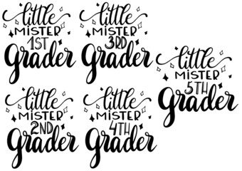 Little mister grader decoration for T-shirt bags cards frames cups school quotes 