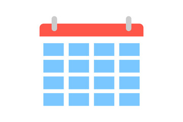 Calendar minimalist illustration icon. Calendar page symbol. Vector. 