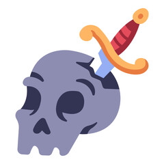 skull and knife icon