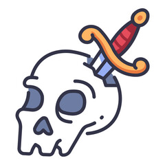 skull and knife icon