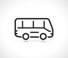 bus thin line vector icon