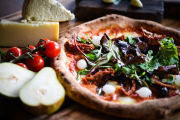 delicious Italian pizza with fresh ingredients