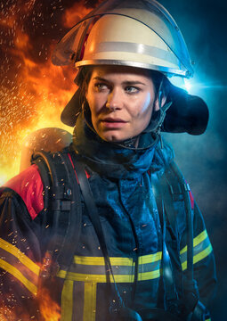 Porträt einer Feuerwehrfrau