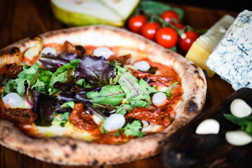 delicious Italian pizza with fresh ingredients