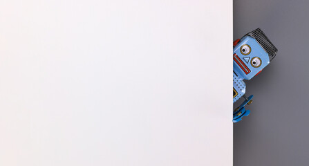 vintage classic robot, intelligence ai