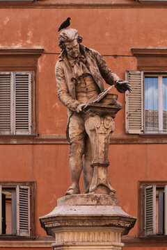 Monumental statue of Luigi Galvani, Bologna, Emilia-Romagna, Italy