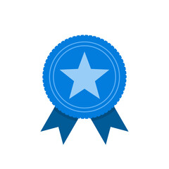 Blue Star Badge icon isolated on white background
