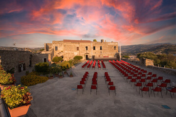 Fototapeta premium Panorama della città di agropoli, cilento, campania