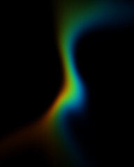 abstract rainbow color on black. wavy rainbow on black for background design. multicolored illustration graphic for wallpaper and any design need.