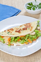 Crepioca com legumes