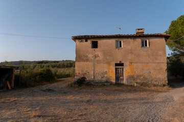 The small medieval village of Vinci in Tuscany