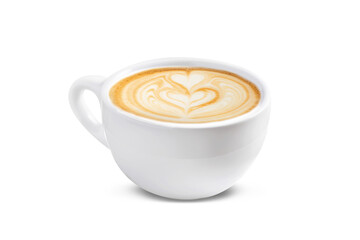 Beautiful top coffee isolated on white background.