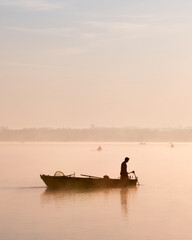 Boat and sunrise