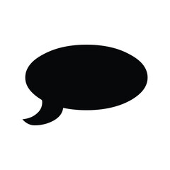 Black Speech Bubble, Bubble Chat Simple Black Vector Design for Comic, Icon, and Graphic Resource. EPS 8 Editable Stroke