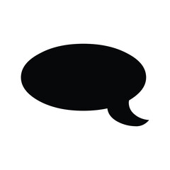 Black Speech Bubble, Bubble Chat Simple Black Vector Design for Comic, Icon, and Graphic Resource. EPS 8 Editable Stroke