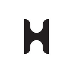 Simple H initial letter logo design template