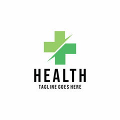 Obraz premium health medical Logo vector design. modern clinic symbol icon graphic. medical care emblem for Company and business