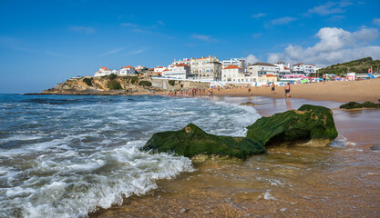 Fototapeta na wymiar macas beach in Sintra, Portugal.