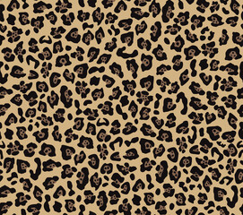 Jaguar vector print, yellow seamless pattern, stylish trendy clothing background.
