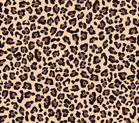 
Leopard, jaguar print vector seamless pattern, trendy modern background for printing clothes, fabric.