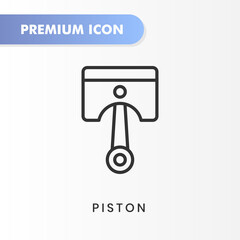 piston icon for your website design, logo, app, UI. Vector graphics illustration and editable stroke. piston icon outline design.