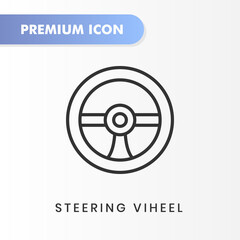 steering vehicle icon for your website design, logo, app, UI. Vector graphics illustration and editable stroke. steering vehicle icon outline design.