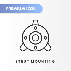 strut mounting icon for your website design, logo, app, UI. Vector graphics illustration and editable stroke. strut mounting icon outline design.