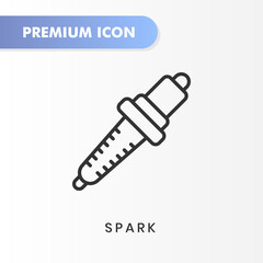 spark icon for your website design, logo, app, UI. Vector graphics illustration and editable stroke. spark icon outline design.