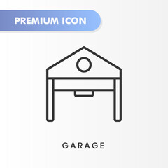 garage icon for your website design, logo, app, UI. Vector graphics illustration and editable stroke. garage icon outline design.
