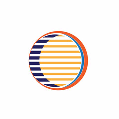 Creative modern globe world logo template vector illustration
