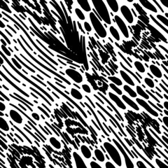 White seamless background with black stripes and spots