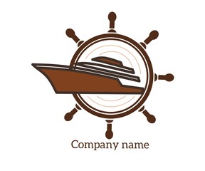 Marine ship logo for company name.