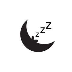Obraz na płótnie Canvas Moon sleep icon design logo vector