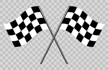 Racing Checkered Flag Icon for car racing. Speed Flag. Chequered racing flags isolated vector illustration