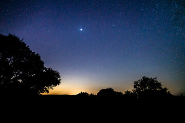 Fototapeta na wymiar View of the North Star On the Night Skies of Central Texas