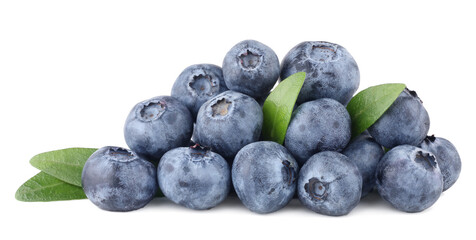 Blueberries isolated on white background