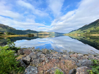 A view of the Scotland Coast at the Causeway near Eilean Donan Castle