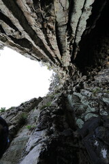 갯깍주상절리라고 부르는 제주도 서귀포 해안의 아름다운 풍경이다.