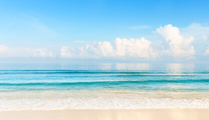 Blue sky and beautiful beach in Punta Cana, Dominican Republic.