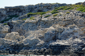 clear waters at the coast of rhodes island