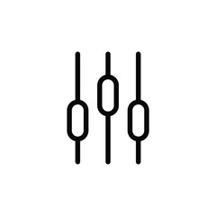 simple line icon music symbol and musical equipment