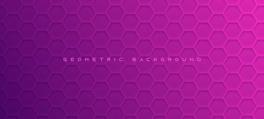 Abstract purple hexagon modern luxury futuristic background vector illustration.