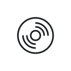 simple line icon music symbol and musical equipment