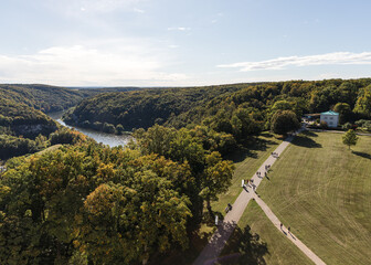 Blick von der Befreiungshalle auf die Donau