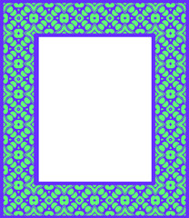 Decorative frames for design template. Elegant element for design in Eastern style, place for text. colorful floral border. 