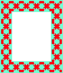 Decorative frames for design template. Elegant element for design in Eastern style, place for text. colorful floral border. 