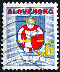 Postage stamp Slovakia 1996 coat of arms, Senica