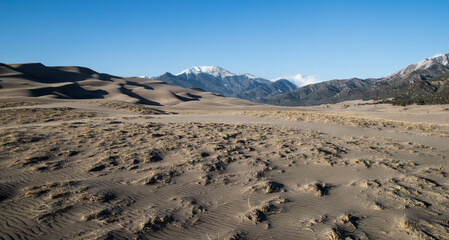 Sand dunes desert waves