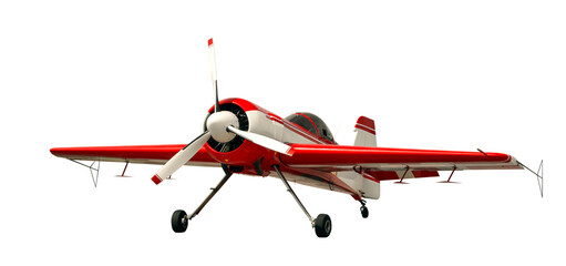 Aerobatic sports aircraft with pistot engine - obrazy, fototapety, plakaty